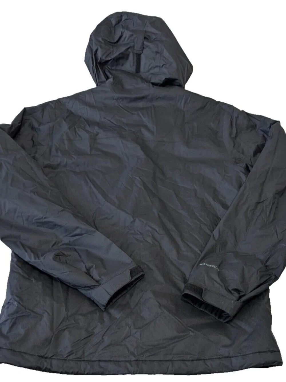 Eddie Bauer Jacket Mens Small Black Weatheredge Hooded Full Zip Nylon Coat
